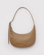 Medium Recycled Leather Flat Crescent - Dune