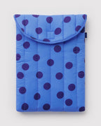 Puffy Laptop Sleeve 16" - Blue Polka Dot