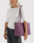 Flexible Daily Tote - Medium Nylon Reversible Tote in Wild Plum Mix