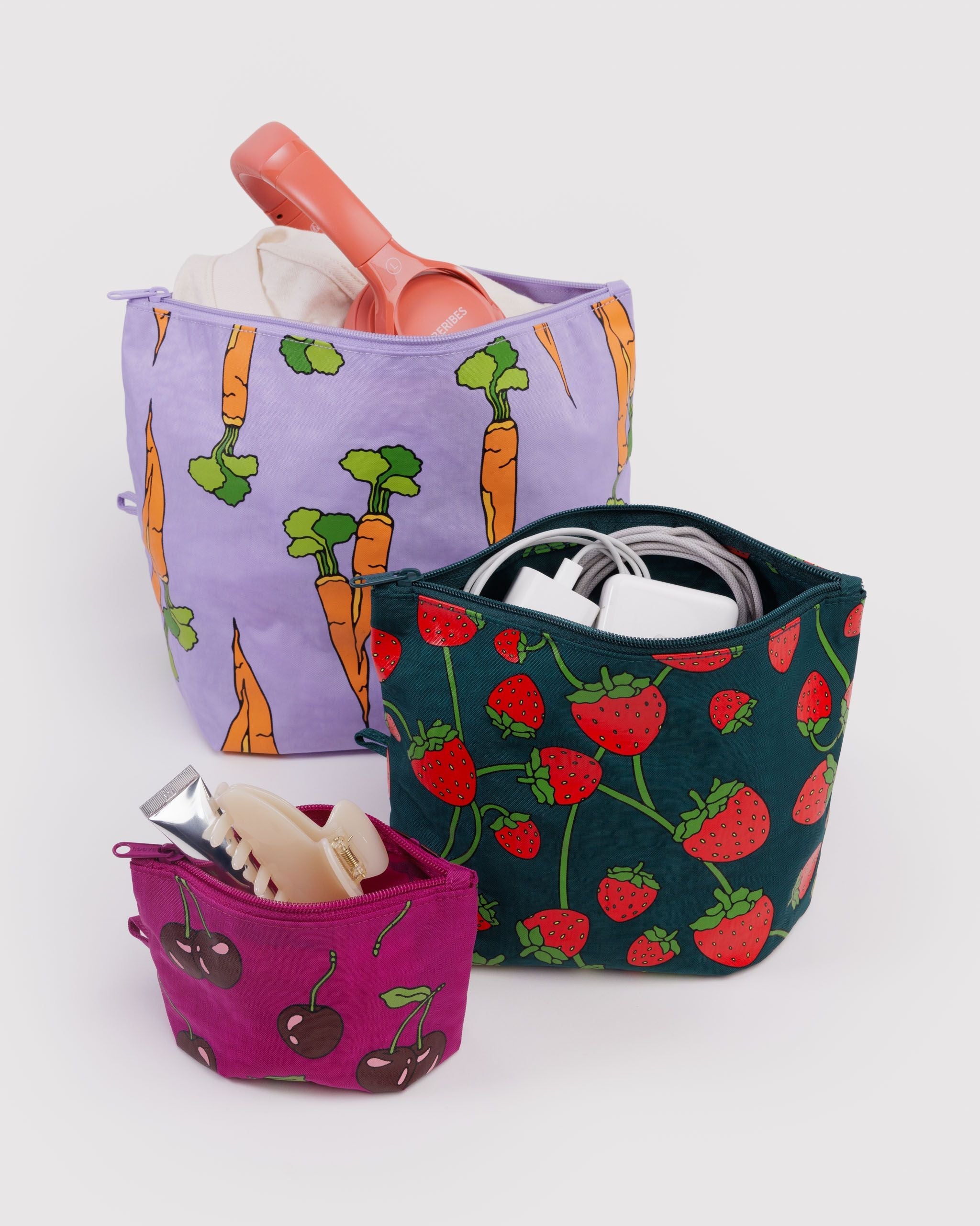 Organized Travel Essential - Go Pouch Set in Carrots and Berries