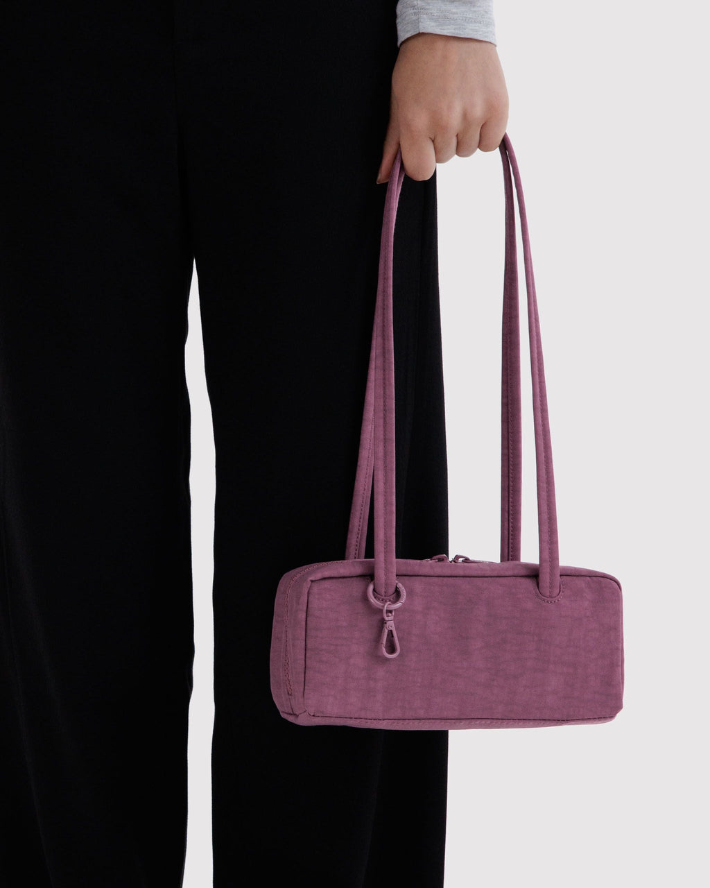 Easy Day to Night Carry - Small Nylon Bowler Bag in Wild Plum