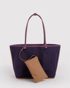 Flexible Daily Tote - Large Nylon Reversible Tote in Wild Plum Mix