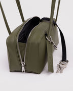Easy Day to Night Carry - Small Recycled Leather Bowler Bag in Loden
