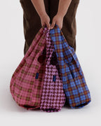 Lightweight Reusable Essential - Standard Baggu Set of 3 in Check Mix