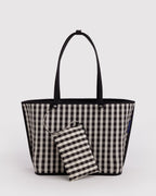 Flexible Daily Tote - Large Nylon Reversible Tote in Black Mix