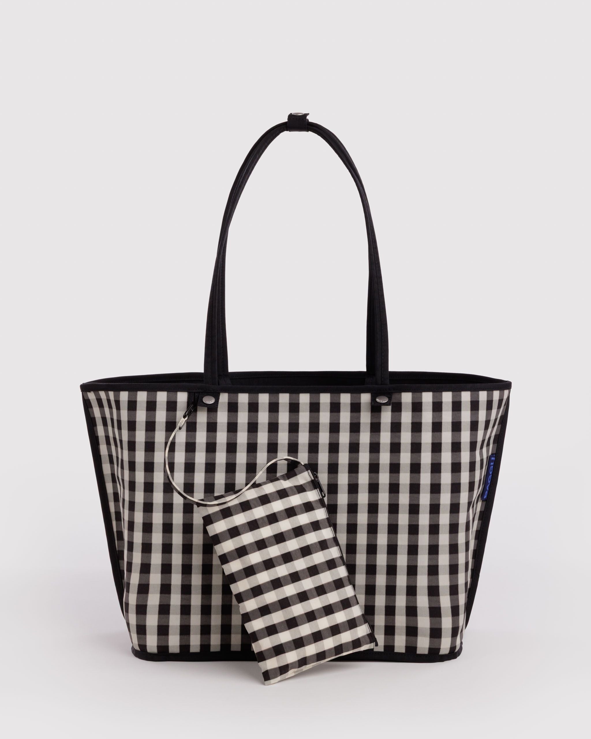 Flexible Daily Tote - Large Nylon Reversible Tote in Black Mix