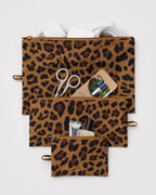 Organized Travel Essential - Flat Pouch Set in Leopard