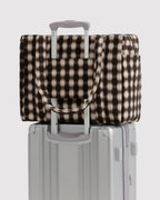 Small Cloud Carry-On in Blurred Gingham Brown - Easy Style