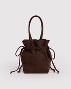 Nylon Drawstring Bag - Coffee