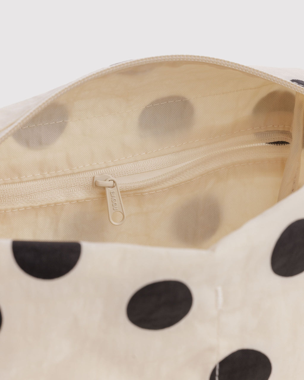 Organized Travel Essential - Dopp Kit in Cream and Black Polka Dot