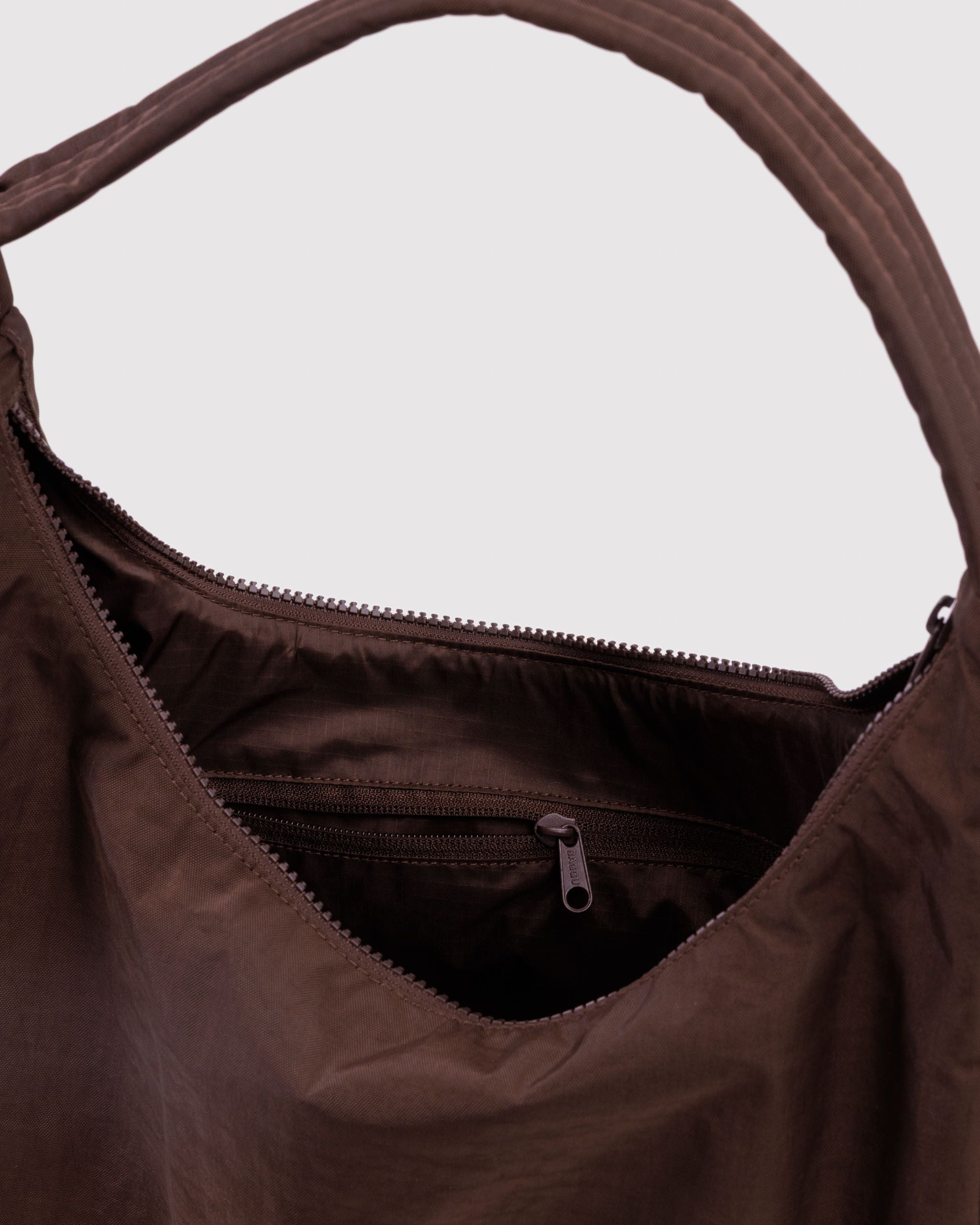 Easy Day to Night Carry - Nylon Shoulder Bag in Coffee